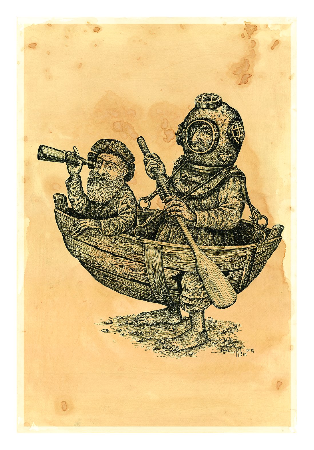 Изображение карты Двое в лодке